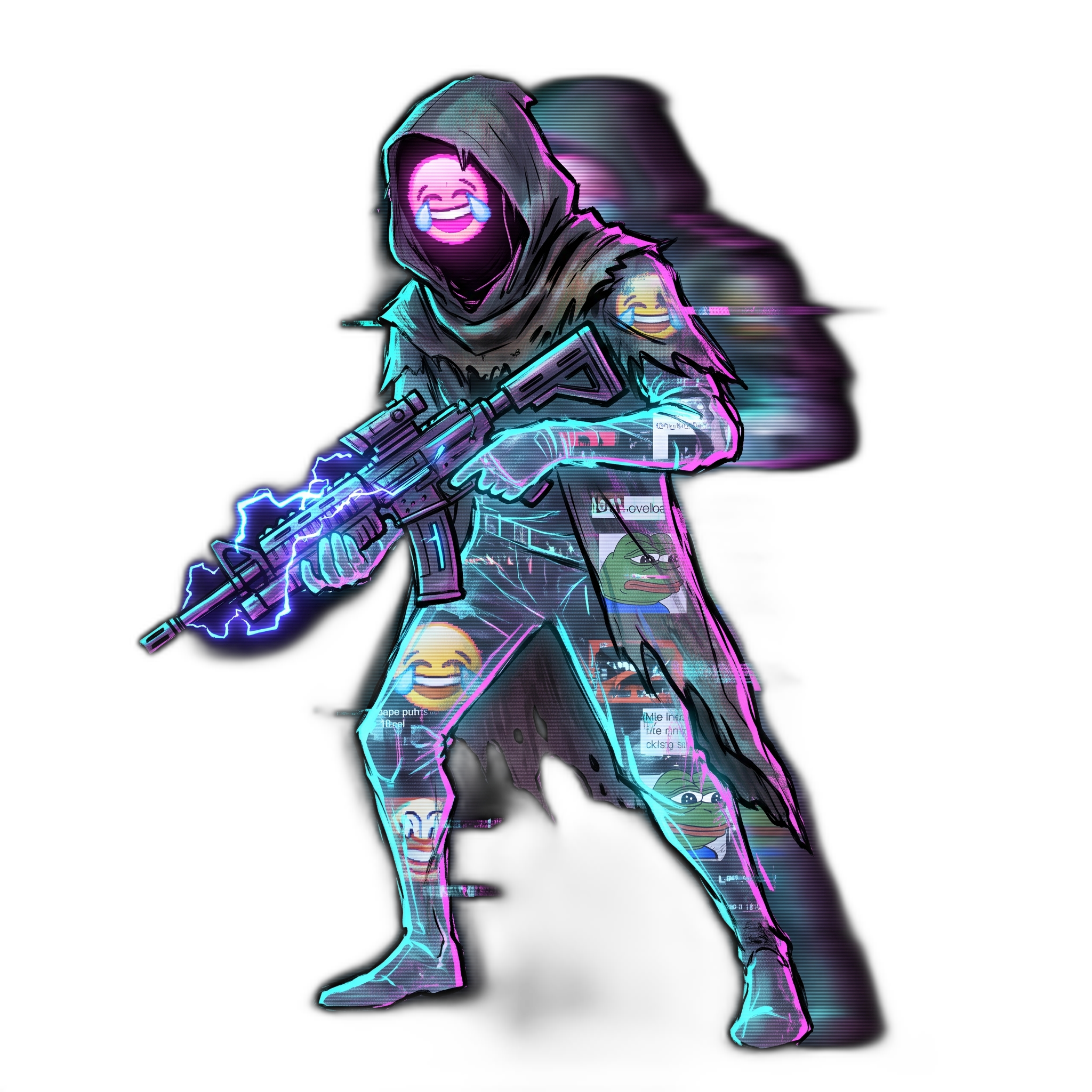 Hooded Gunner — Meme Warfare Specialist